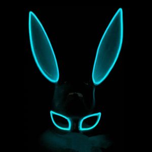 El Wire Kanin LED Mask - Turkos