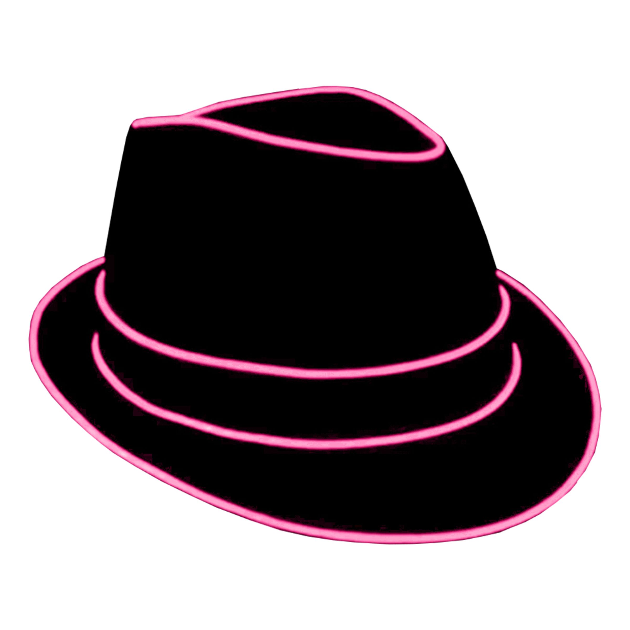 El Wire LED Hatt - Rosa