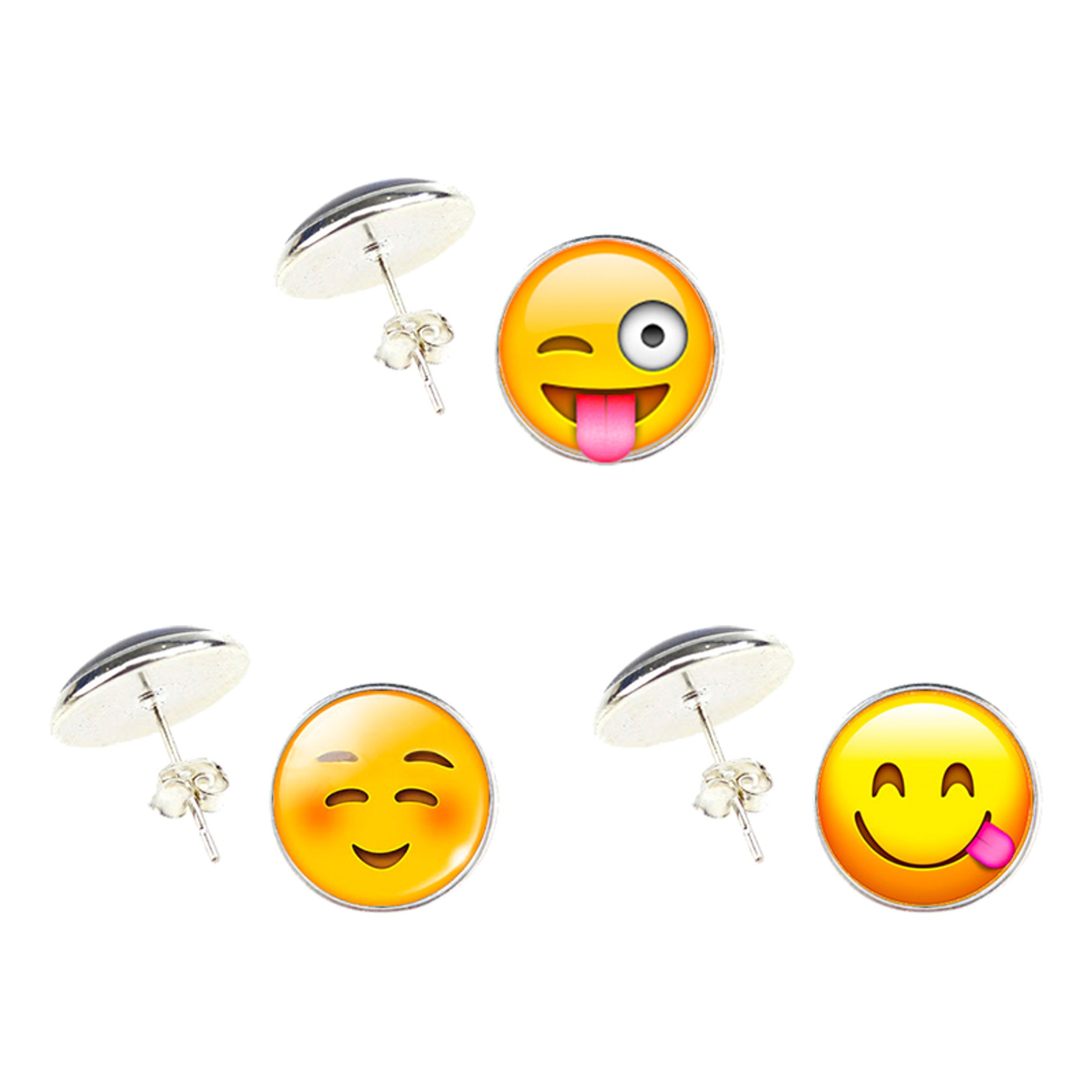 Emoji Knappörhängen