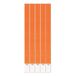 Entréarmband Neonorange - 100-pack