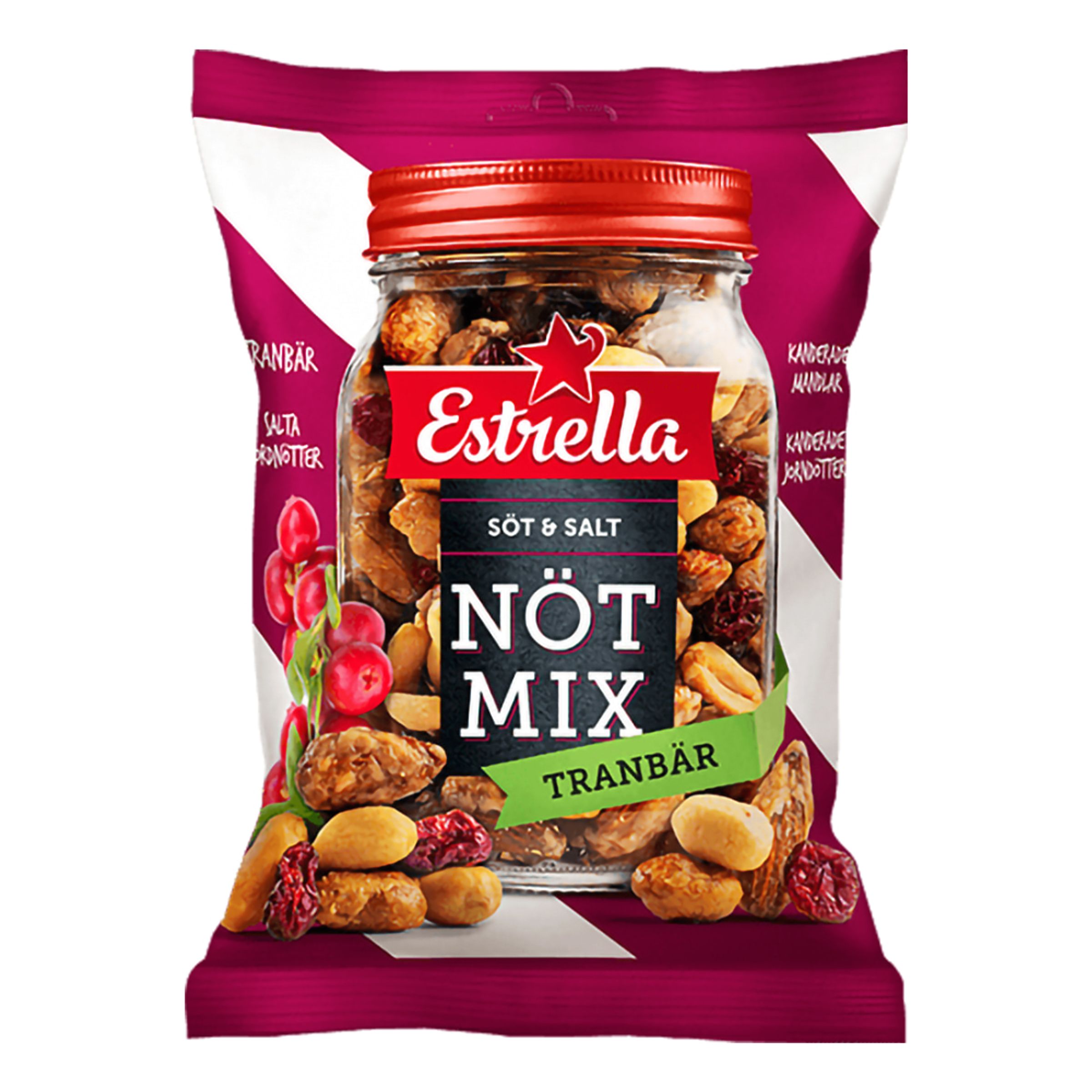 Estrella Nötmix Tranbär - 175 gram
