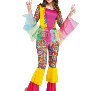 Färgglad Hippie Maskeraddräkt