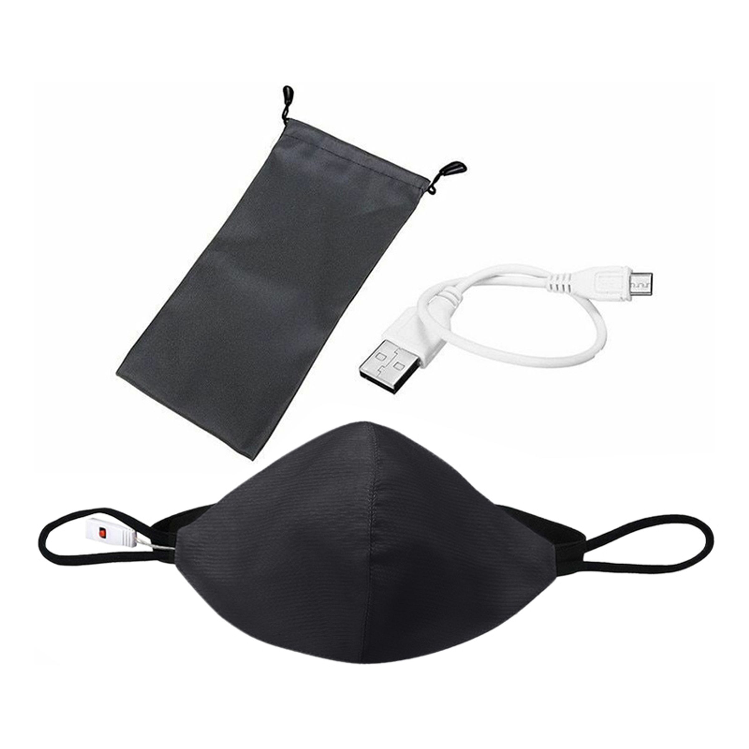 Fiberoptisk LED Munskydd - Svart