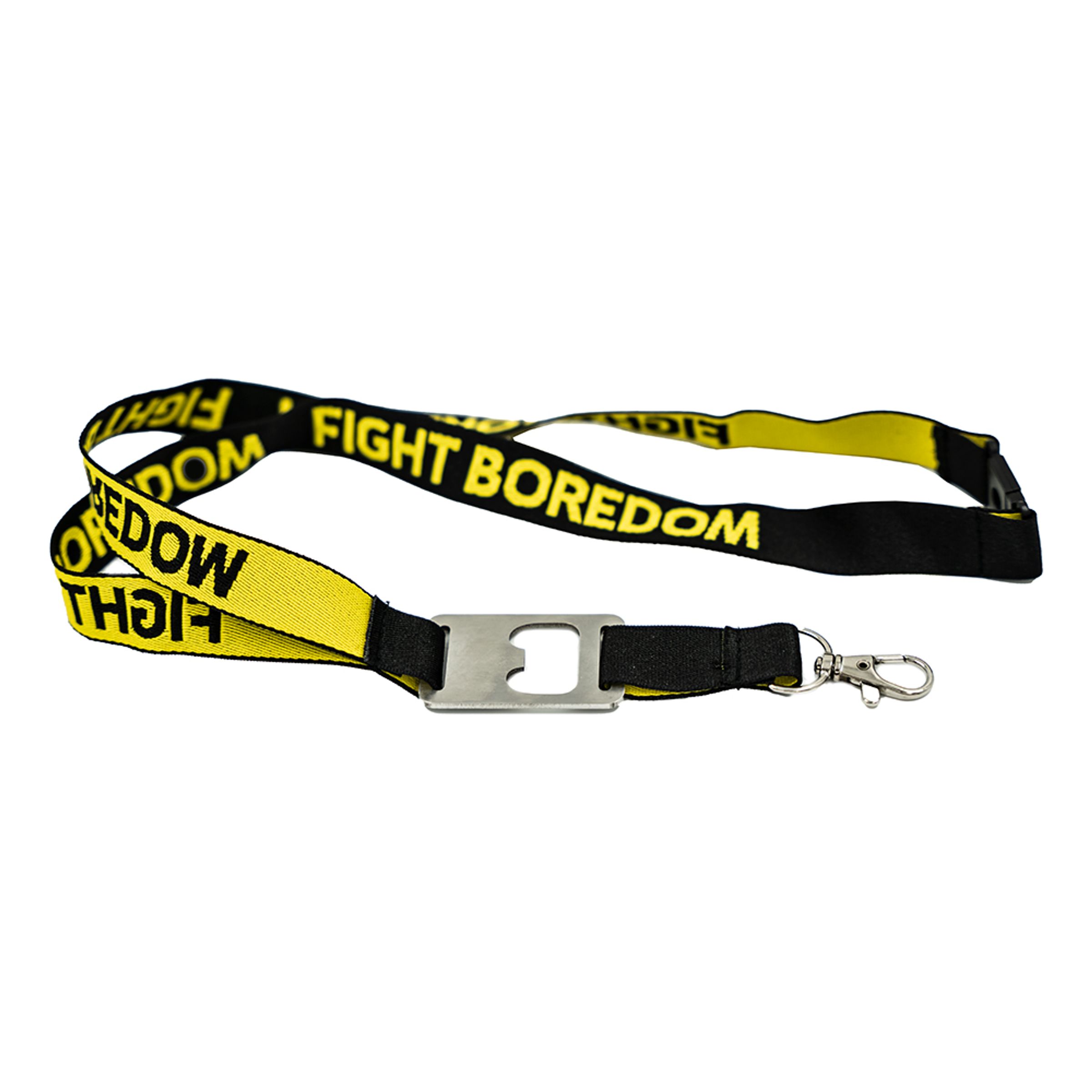 Fight Boredom Nyckelband med Kapsylöppnare
