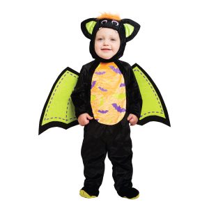Fladdermus Grön/Svart Bebis Maskeraddräkt - X-Small (3-4 år)