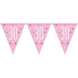 Flaggirlang 30 År Rosa & Silver