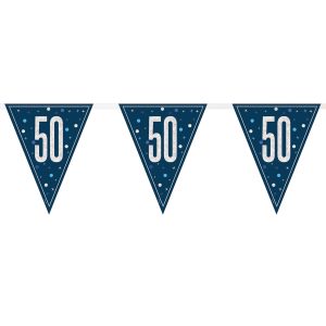 Flaggirlang 50 År Blå & Silver