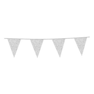 Flaggirlang Glitter Silver