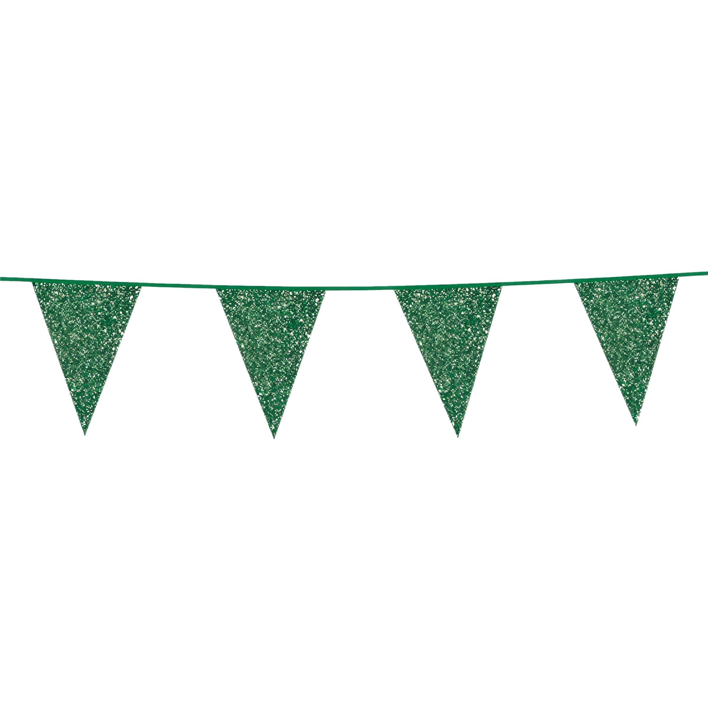 Flaggirlang Grön Glitter