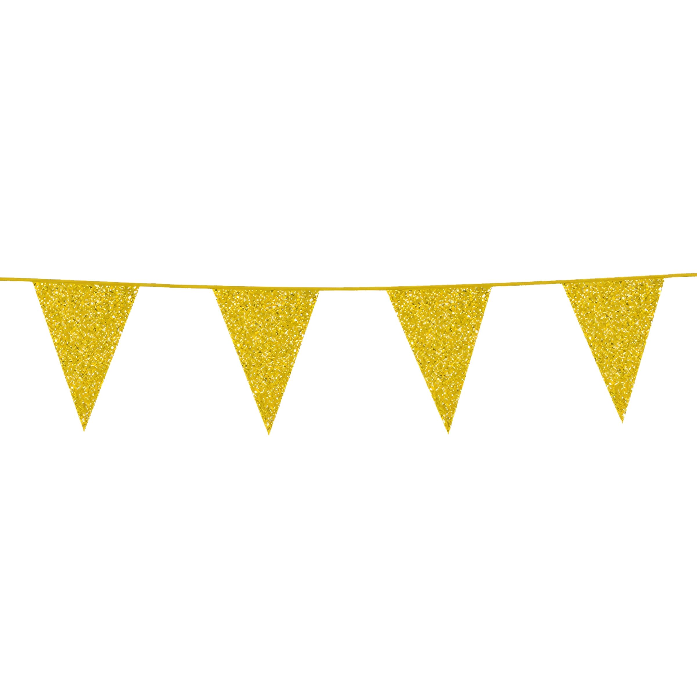 Flaggirlang Guld Glitter
