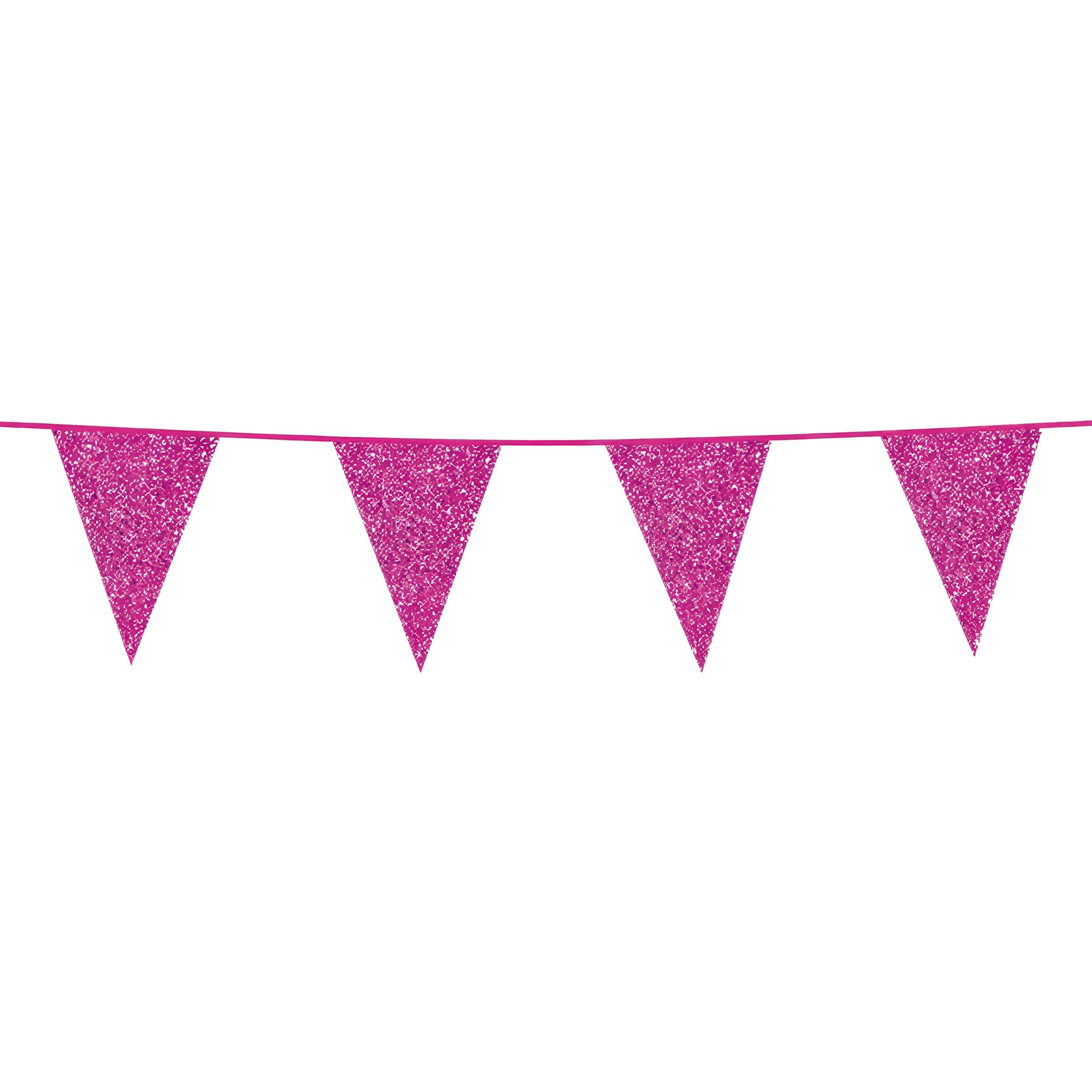 Flaggirlang Hot Pink Glitter