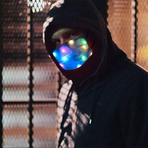 Flerfärgad LED Munskydd - One size