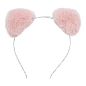 Fluffigt LED Diadem med Öron - Rosa