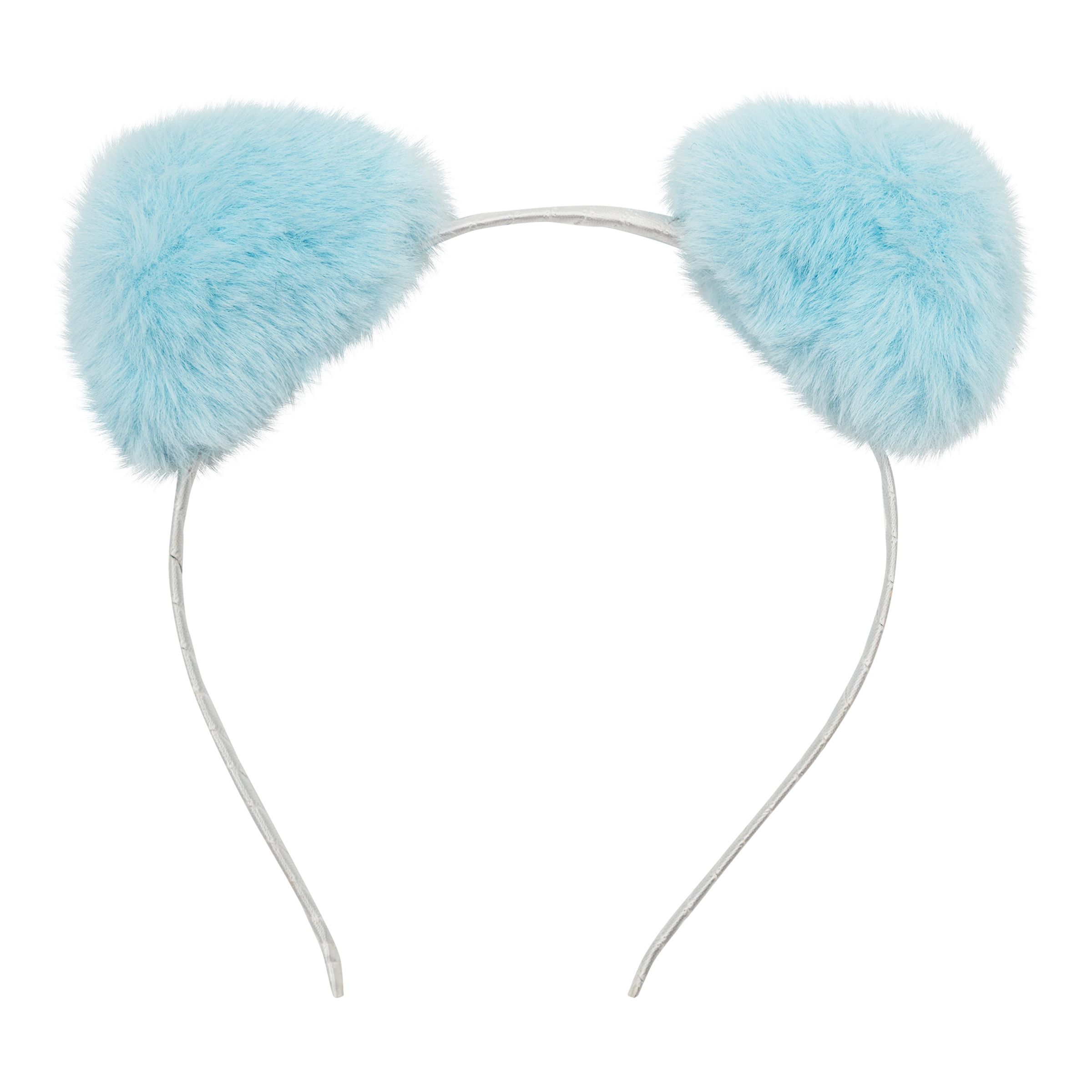 Fluffigt LED Diadem med Öron - Blå