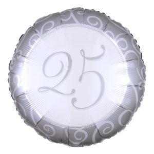 Folieballong 25 Silverbröllop