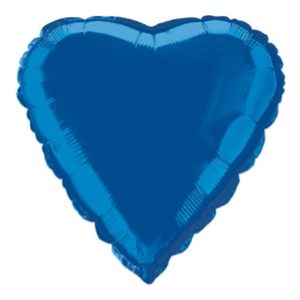 Folieballong Hjärta Blått