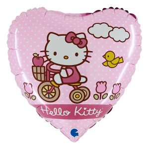 Folieballong Hjärta Hello Kitty