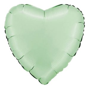 Folieballong Hjärta Satin Glazed Mint