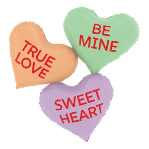 Folieballong Hjärtan med Texter