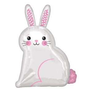 Folieballong Kanin Rosa