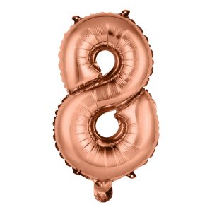 Sifferballong Mini Roséguld - Siffra 8