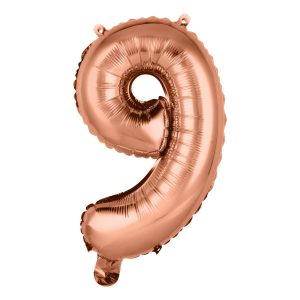 Sifferballong Mini Roséguld - Siffra 9