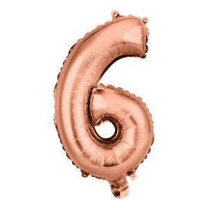 Sifferballong Mini Roséguld - Siffra 6