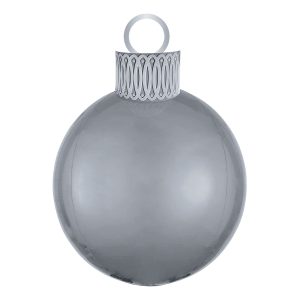 Folieballong Orbz XL Silver Julgranskula