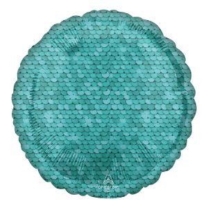 Folieballong Paljettmotiv Turkos