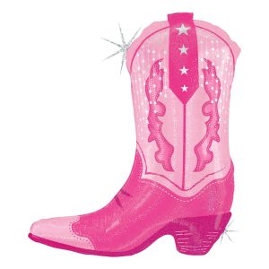 Folieballong Pink Cowgirl Boot