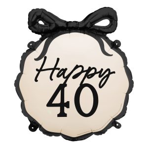 Folieballong Rosett Happy 40