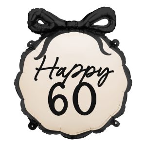 Folieballong Rosett Happy 60