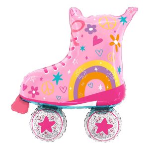 Folieballong Rullskridsko Rosa