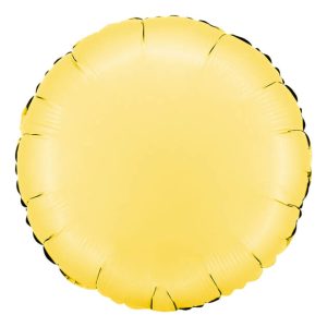 Folieballong Rund Satin Banana Yellow