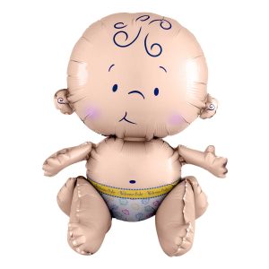 Folieballong Sittande Bebis