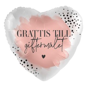 Folieballong Splash Grattis till Giftermålet