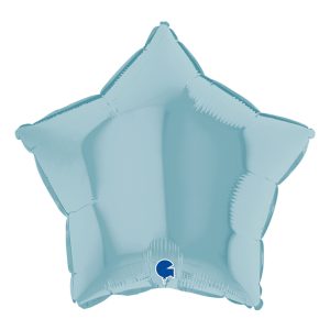 Folieballong Stjärna Pastellblå