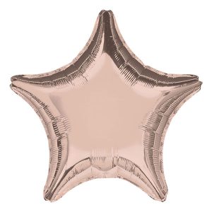 Folieballong Stjärna Roséguld