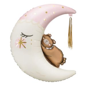 Folieballong Teddybjörn på Måne