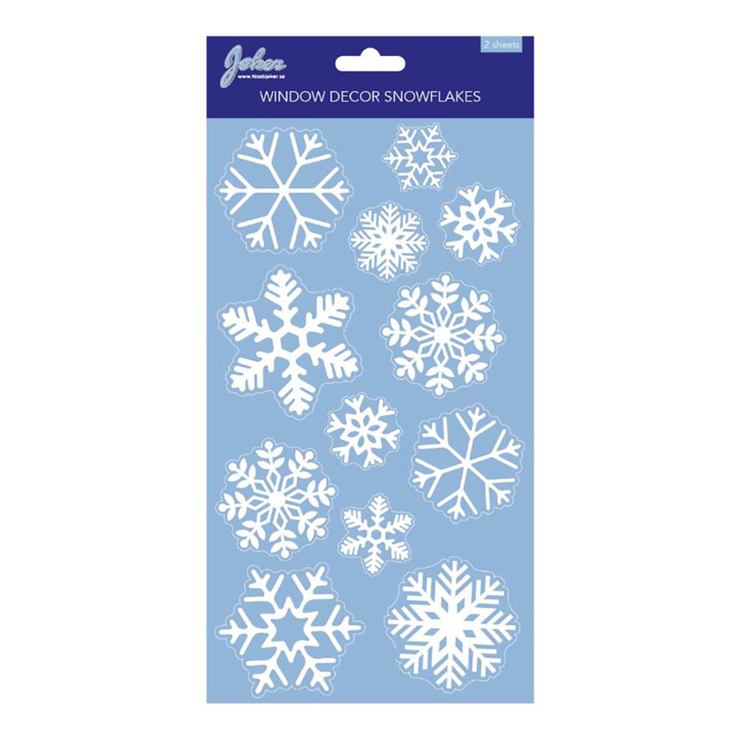 Fönsterdekorationer Snöflingor - 24-pack