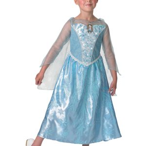 Frost Elsa Klänning med Musik Barn