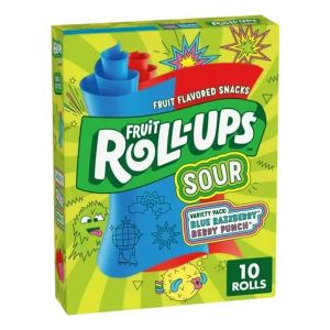 Fruit Roll-Ups Sour Blue Raspberry Berry Punch  - 141 gram