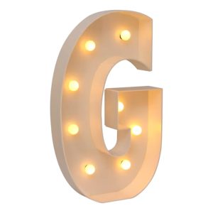 Gigantiska Bokstäver med LED-Lampor - Bokstav G