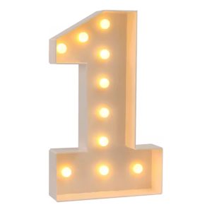 Gigantiska Siffror med LED-Lampor - Siffra 1