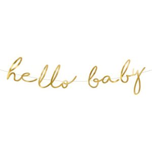 Girlang Hello Baby Guld Metallic