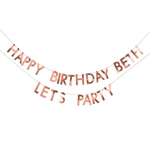 Girlang Personlig Födelsedagsbanner