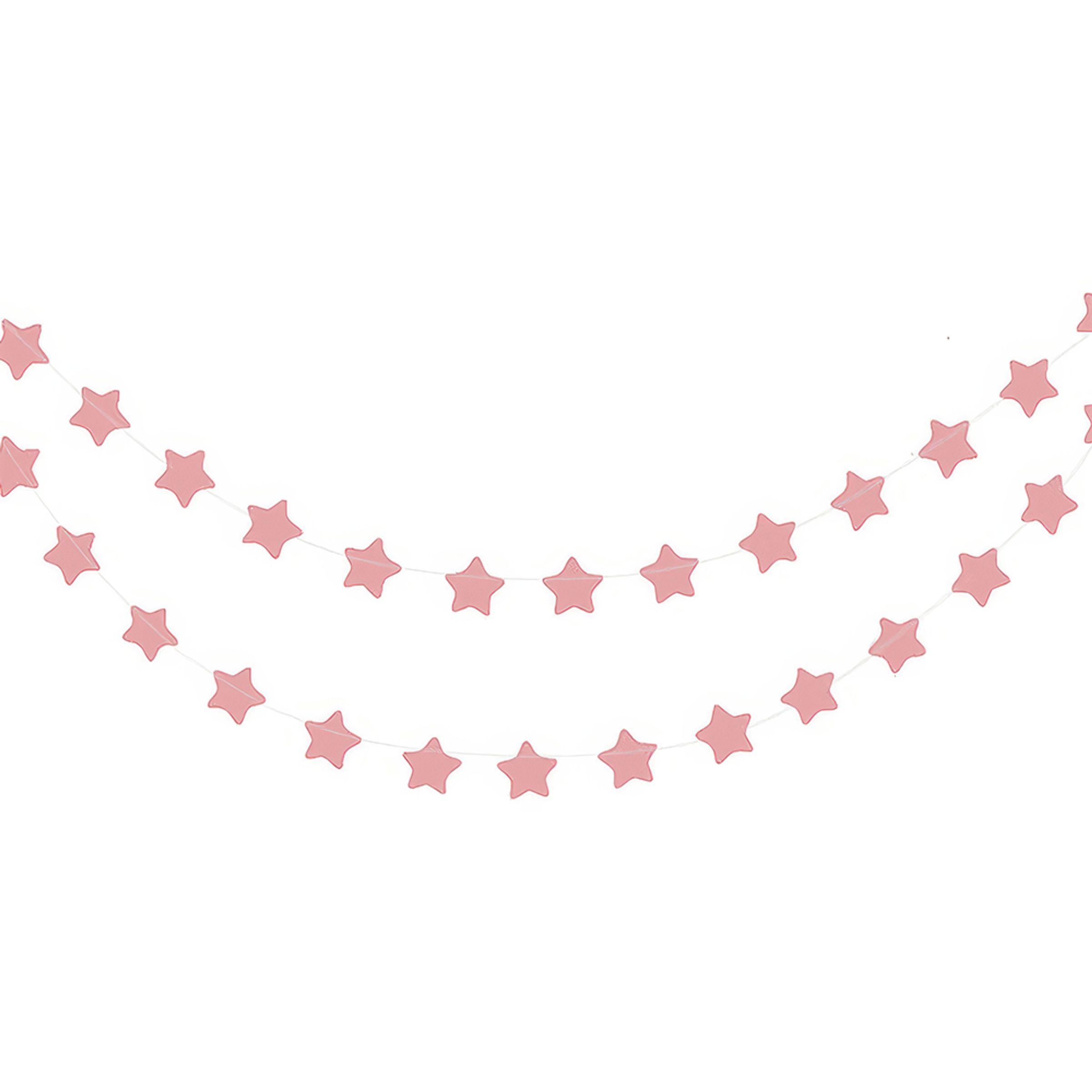 Girlang Stjärnor Rosa