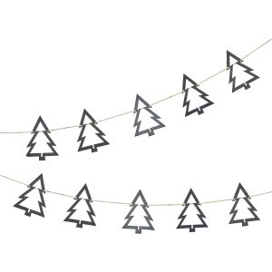 Girlang Svarta Trä Granar