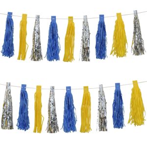 Girlang Tofsar Blå-Gul