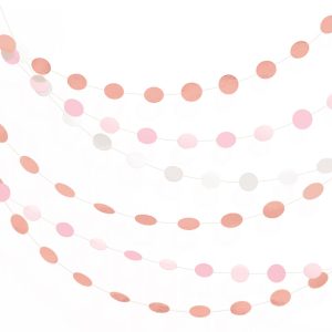 Girlanger Cirklar Roséguld Blush - 6-pack